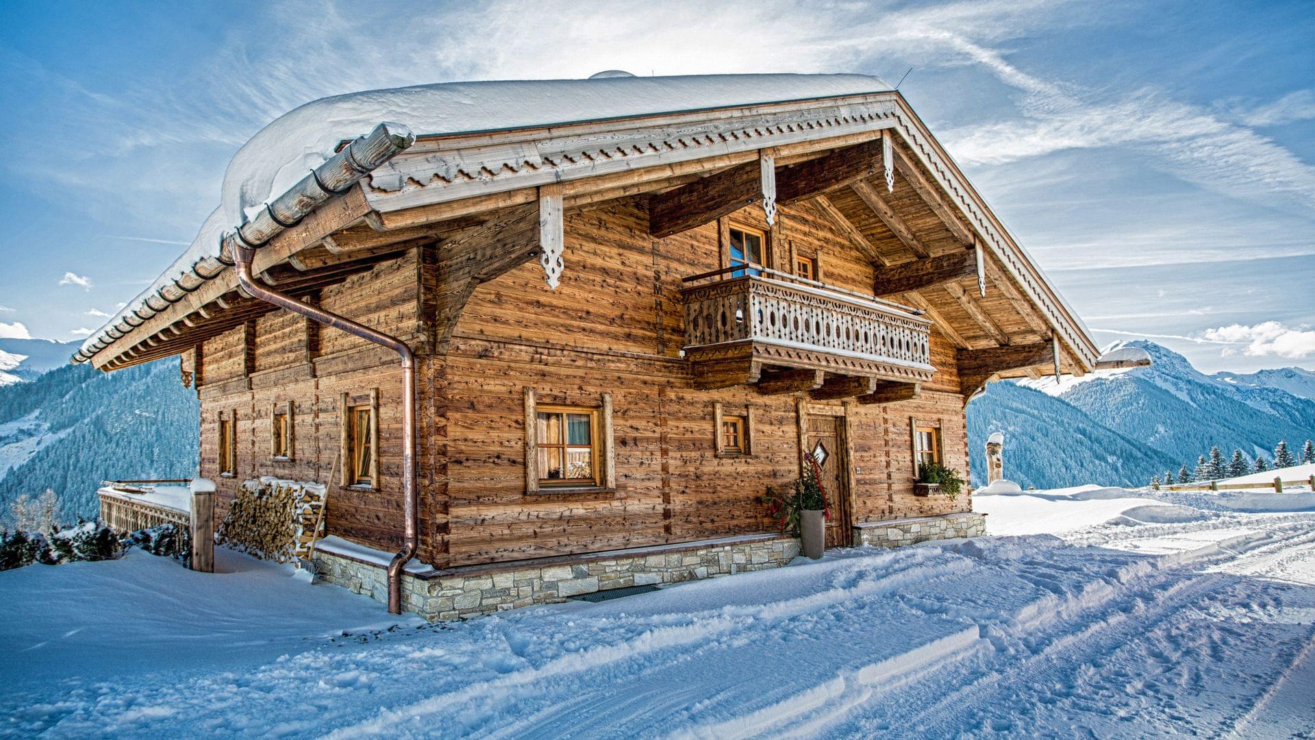 Kendlalm im Winter direkt an der Piste
